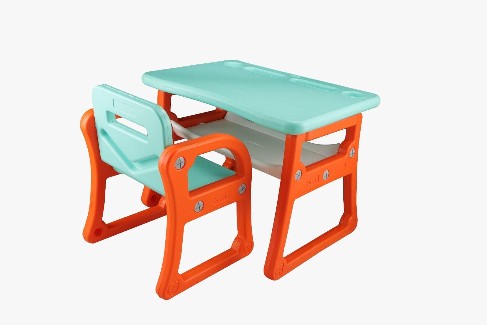 Foldable Study Desk for Kids Play Table and Chair Set with Storage Rack Desk for Toddlers & Preschoolers, Multifunctional Desk Set for 2-10 Years Kids, Upto 50kgs Weight Capacity