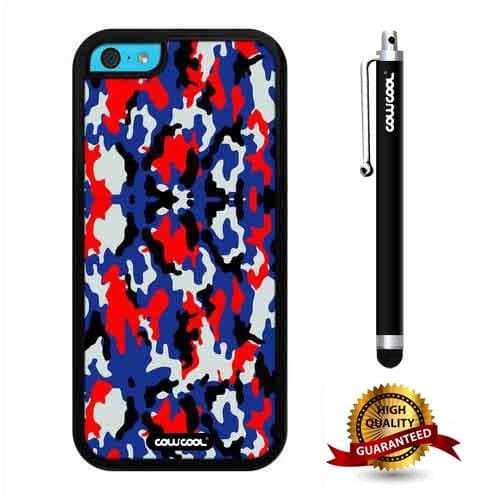 iphone 5C Case, Flower Case, Cowcool Ultra Thin Soft Silicone Case for Apple iphone 5C - Abstract Flower Camo