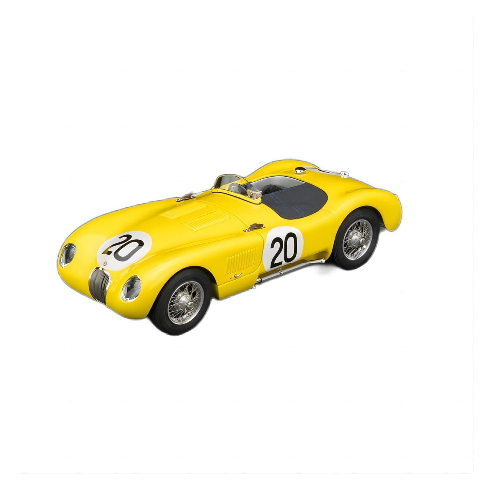 Pre-Built Model Vehicles for Jaguar C-Type 1952#20 1:18 Alloy Limited Edition Car Model Bar Cafe Scene Decoration Display Mini Cars Replica (Color : A)