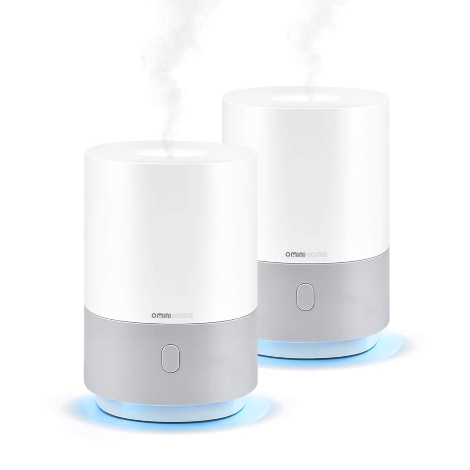 Ominihome Essential Oil Diffuser, 100ML Diffuser for Essential Oils with 7-Color Changing Lights, Mini Aromatherapy Diffuser, Portable Cool Mist Humidifier for Home, 2 Pack, Graduation Gift Idea