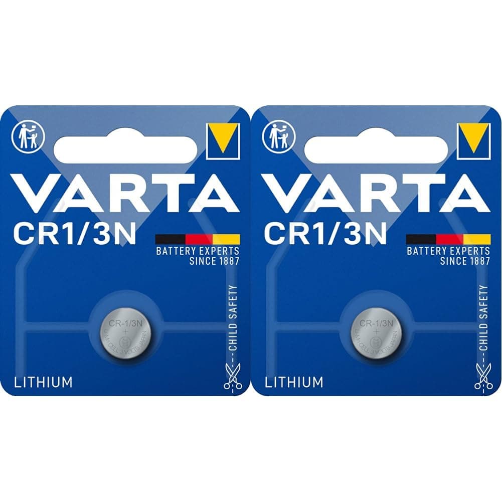 VARTA Batteries Electronics CR1/3N Lithium button cell 3V battery 2-pack, Button cells in original blister pack of 1
