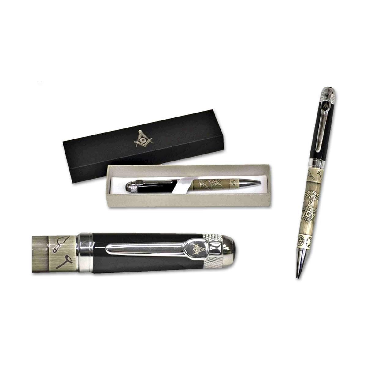 Square & Compass All Seeing Eye Masonic Ball Point Pen