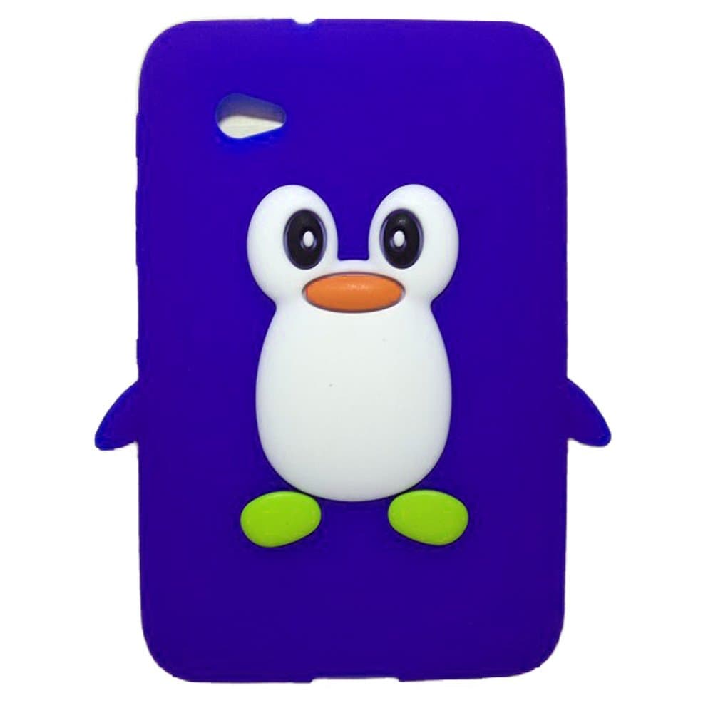 Generic 3D Penguin Soft Silicone Case For Samsung Galaxy Tab 2 7.0 P3100/P3110 - Blue