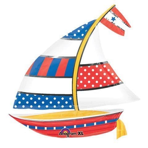 Nautical Sailboat Super Shape Anagram Balloons