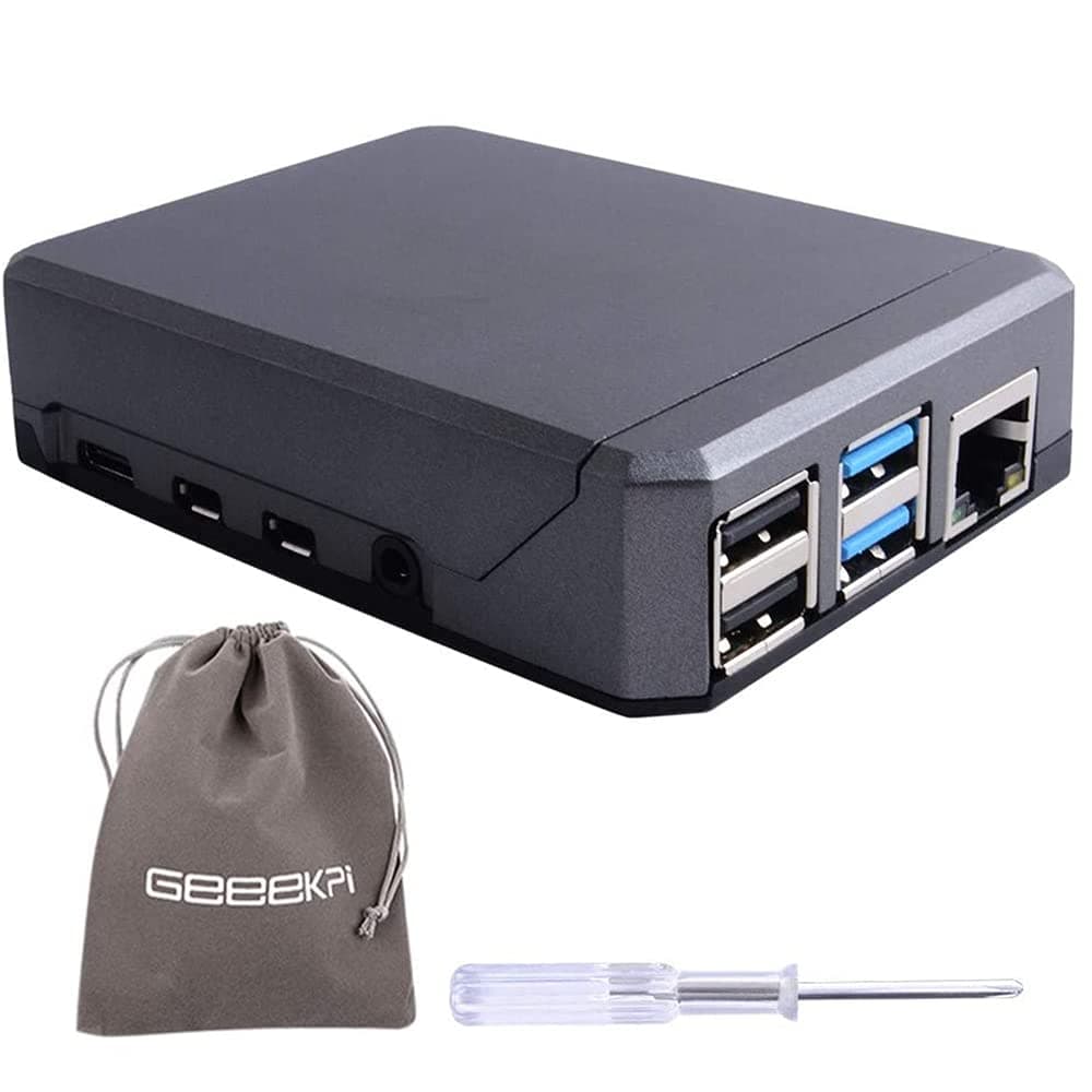 GeeekPi Argon Neo Aluminium Case with Passive Cooling, Raspberry Pi 4 Case with Heat Sinks, Raspberry Pi 4 Metallic Case with Heat Dissipation for Raspberry Pi 4B