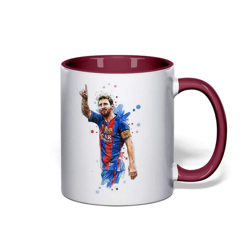 Dubiz Coffee Mug Leonel Messi/Barcelona art - Maroon