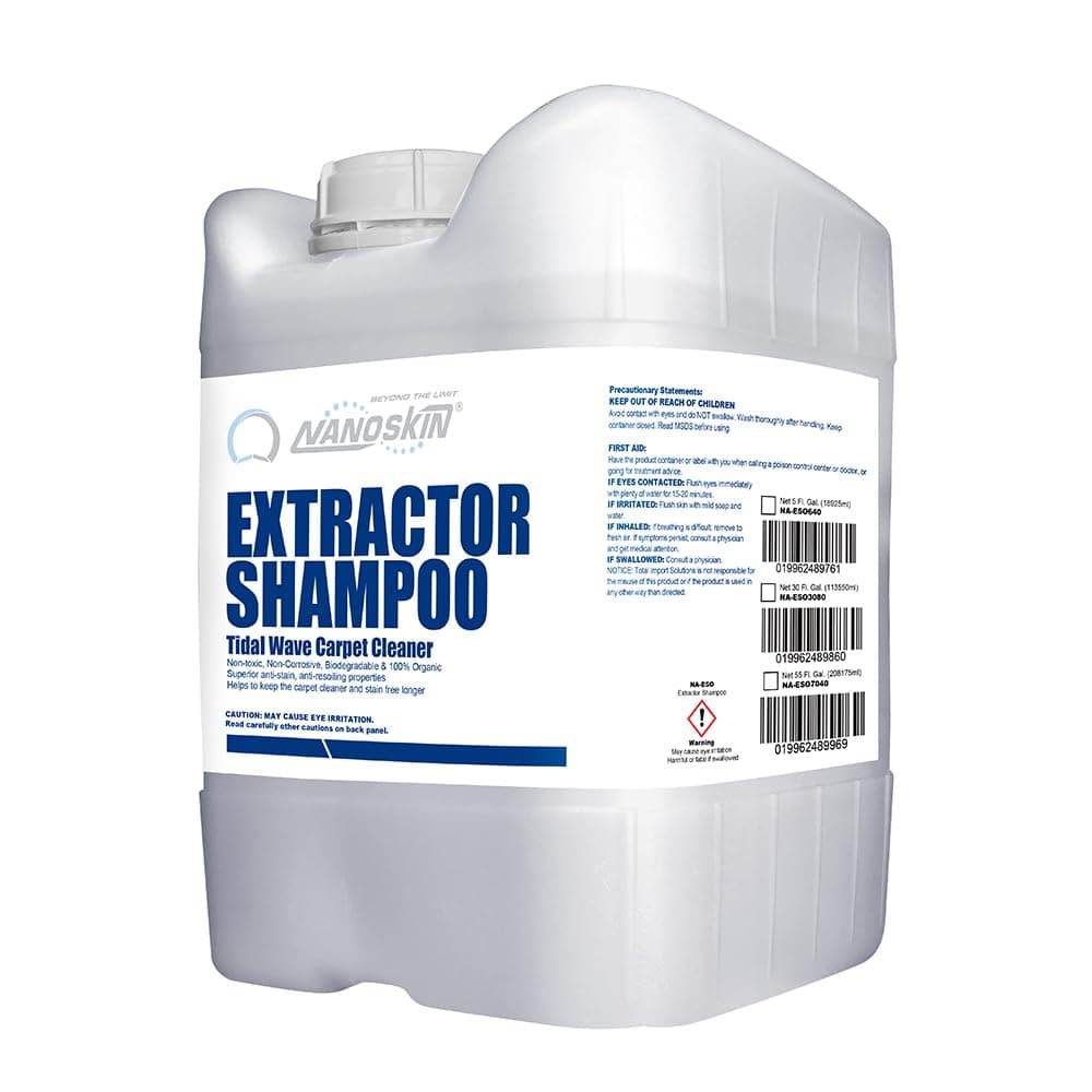 EXTRACTOR SHAMPOO Low Foaming Carpet Cleaner 5 Gallons - Machine Use Upholstery Cleaner, Stain Remover & Odor Eliminator on Rug Car Upholstery Carpets | For Automotive, Home, Office & More
