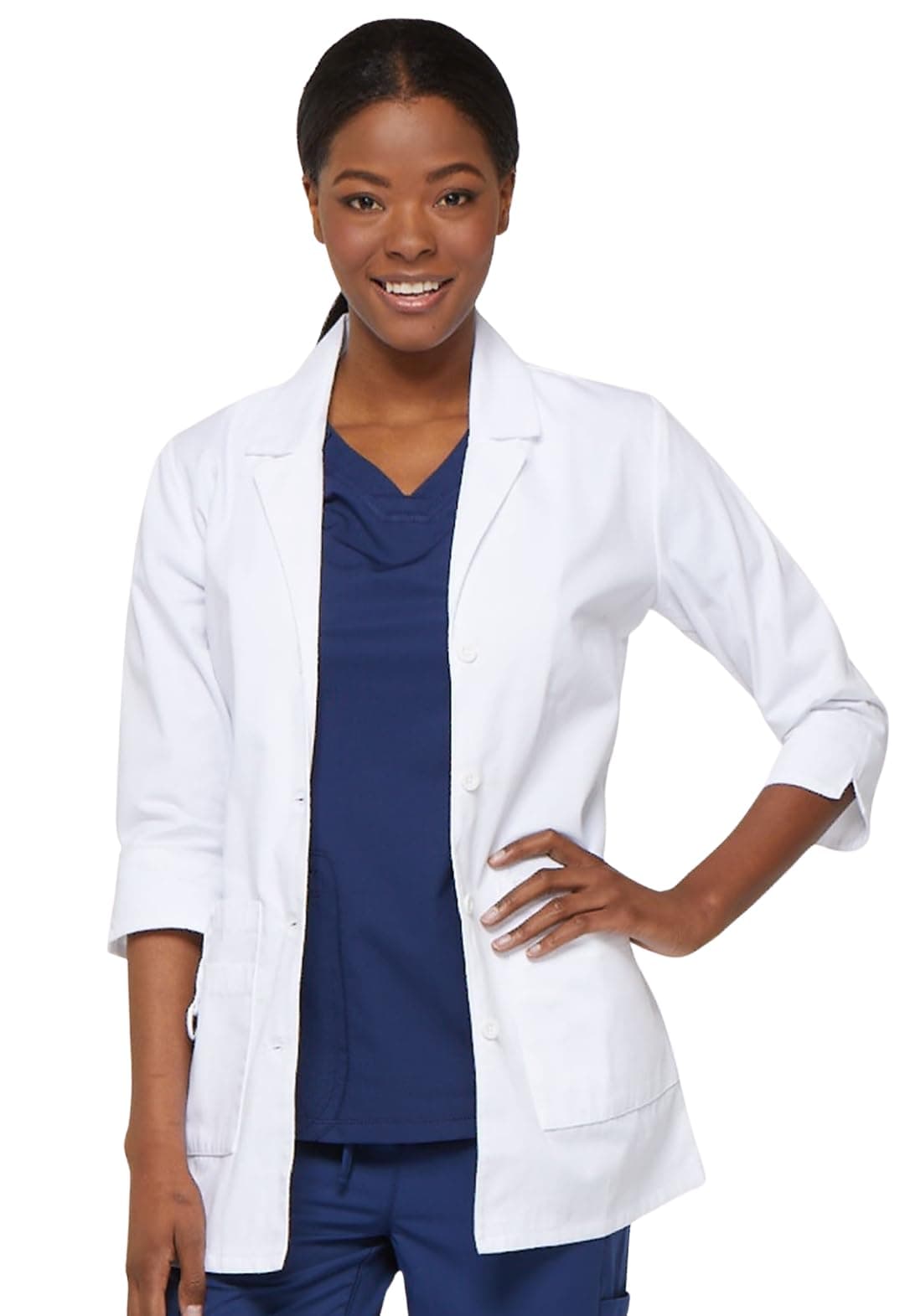 Women's Junior Fit 3/4 Sleeve Lab Coat