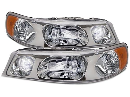Headlight Set Compatible with Lincoln Town Car 98-02 Halogen With Performance Lens Passenger and Driver Side