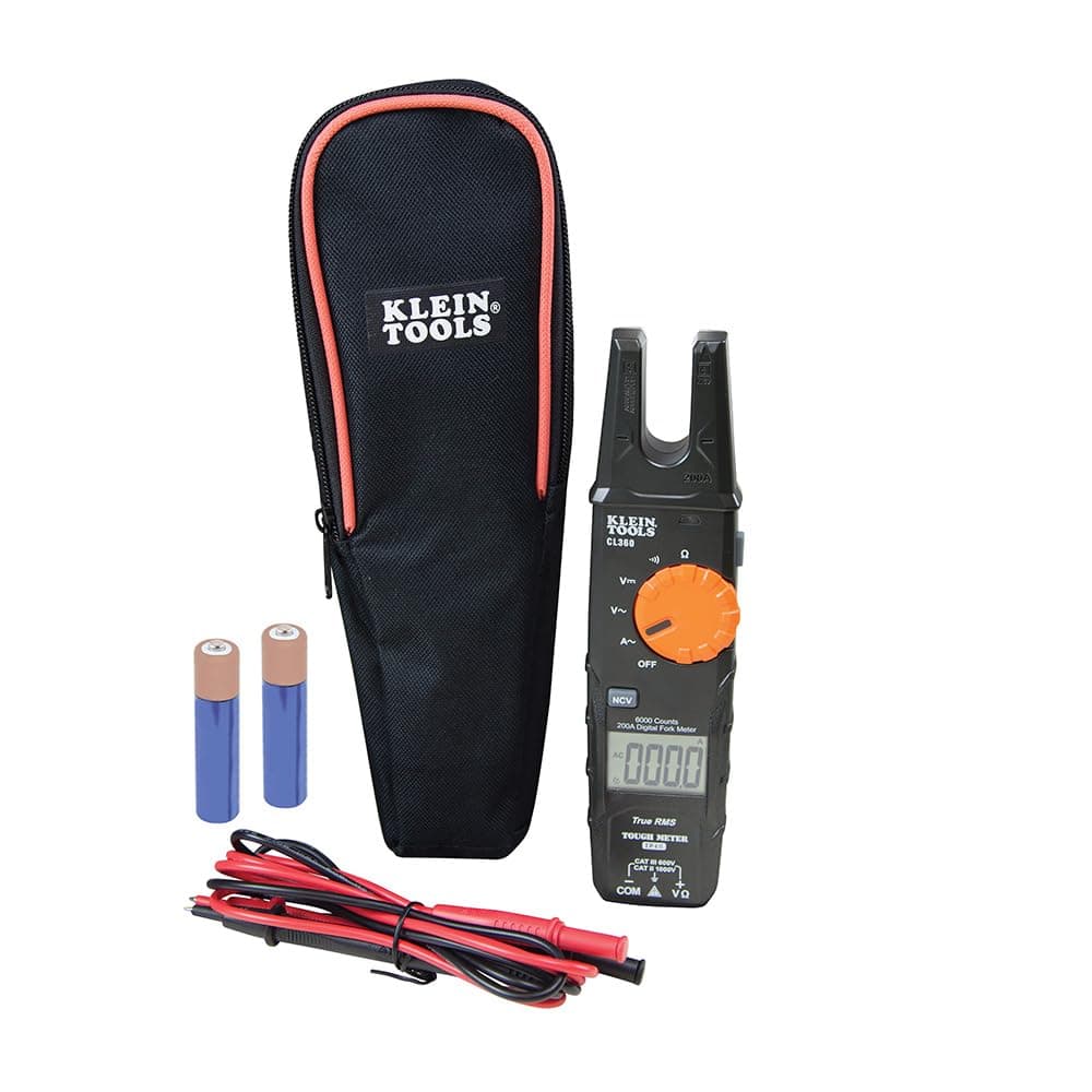 Klein Tools CL360 CL360 Electrical Tester, Open Jaw Fork Non-Contact Voltage ...