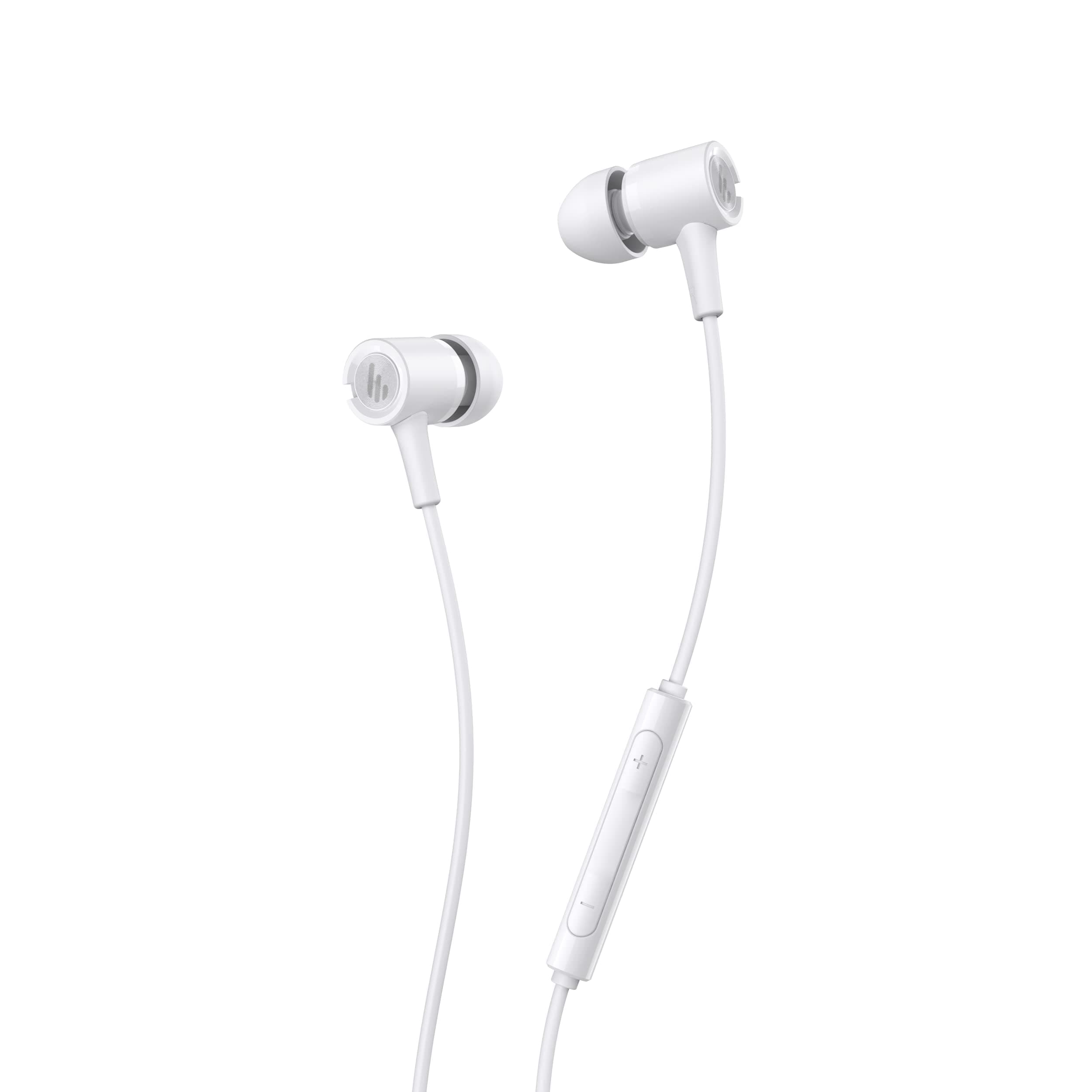 Edifier P205 In-Ear Headphones with Mic and Inline Control 3.5mm Wired Stereo Earphones Earbuds with Mic and Remote Control - White, medium