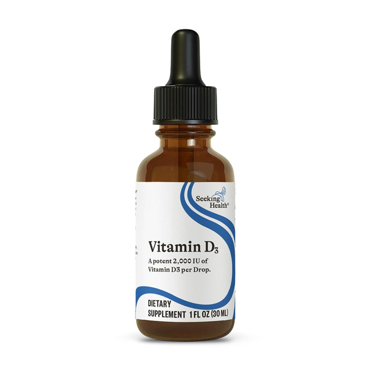 Seeking Health Vitamin D3 Drops - Bone Health & Immune System Support Supplement - Liquid Vitamin D3 with Olive Oil - 1 FL oz, 900 Servings
