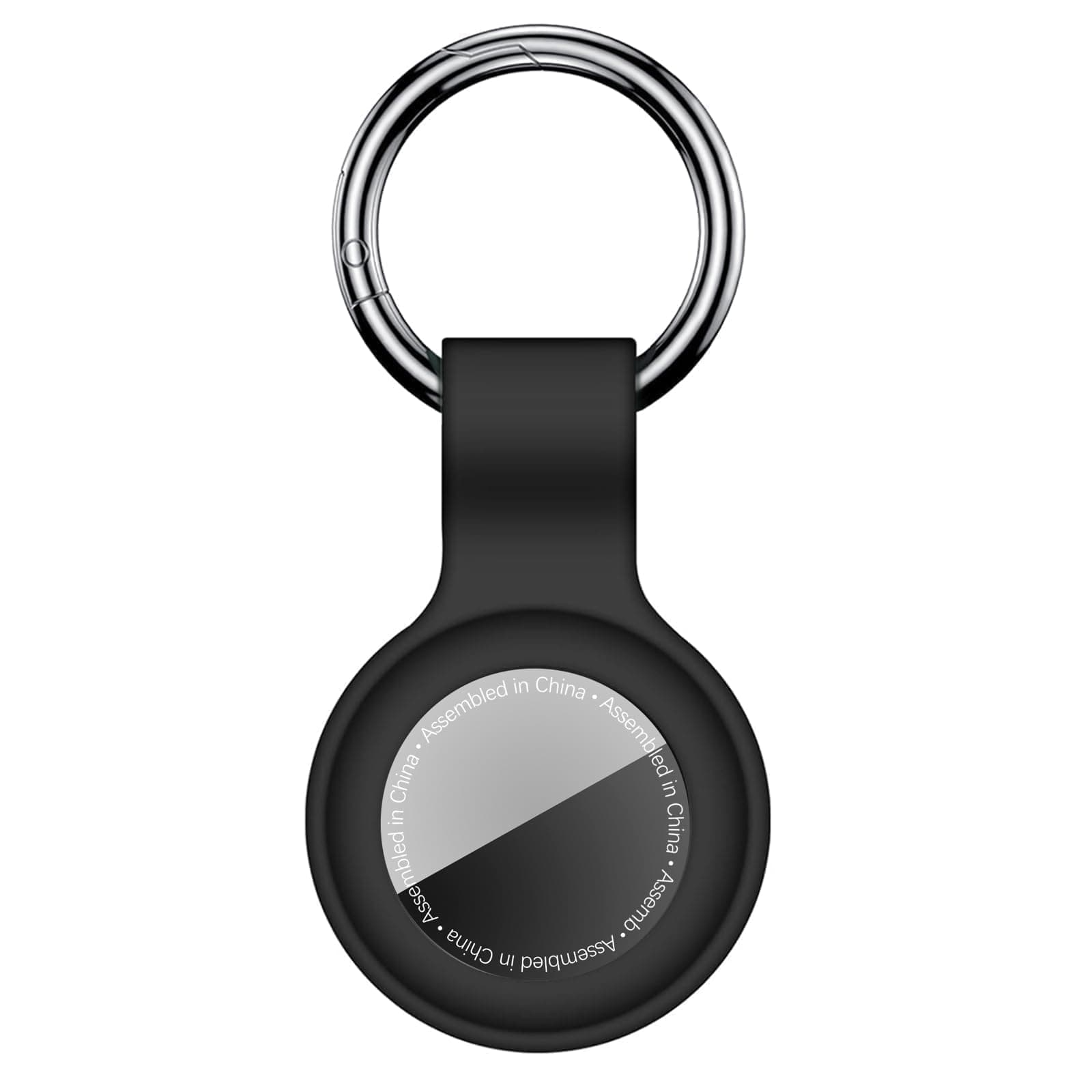 Linsaner 1|2|4 Pack Holder for AirTag 2nd Gen (2026) & 1st Gen, Silicone Case Keychain Key Ring, Protective Cover for Apple for Air Tags, GPS Finder Accessories for Bags, Pets, Kids, Luggages, Black