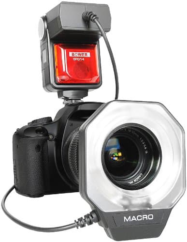 Bower SFD14S Digital Macro Ring Flash for Sony A100/200/230/290/300/330/350/380/390/450/500/560/550/700/850/900 Digital SLR Cameras