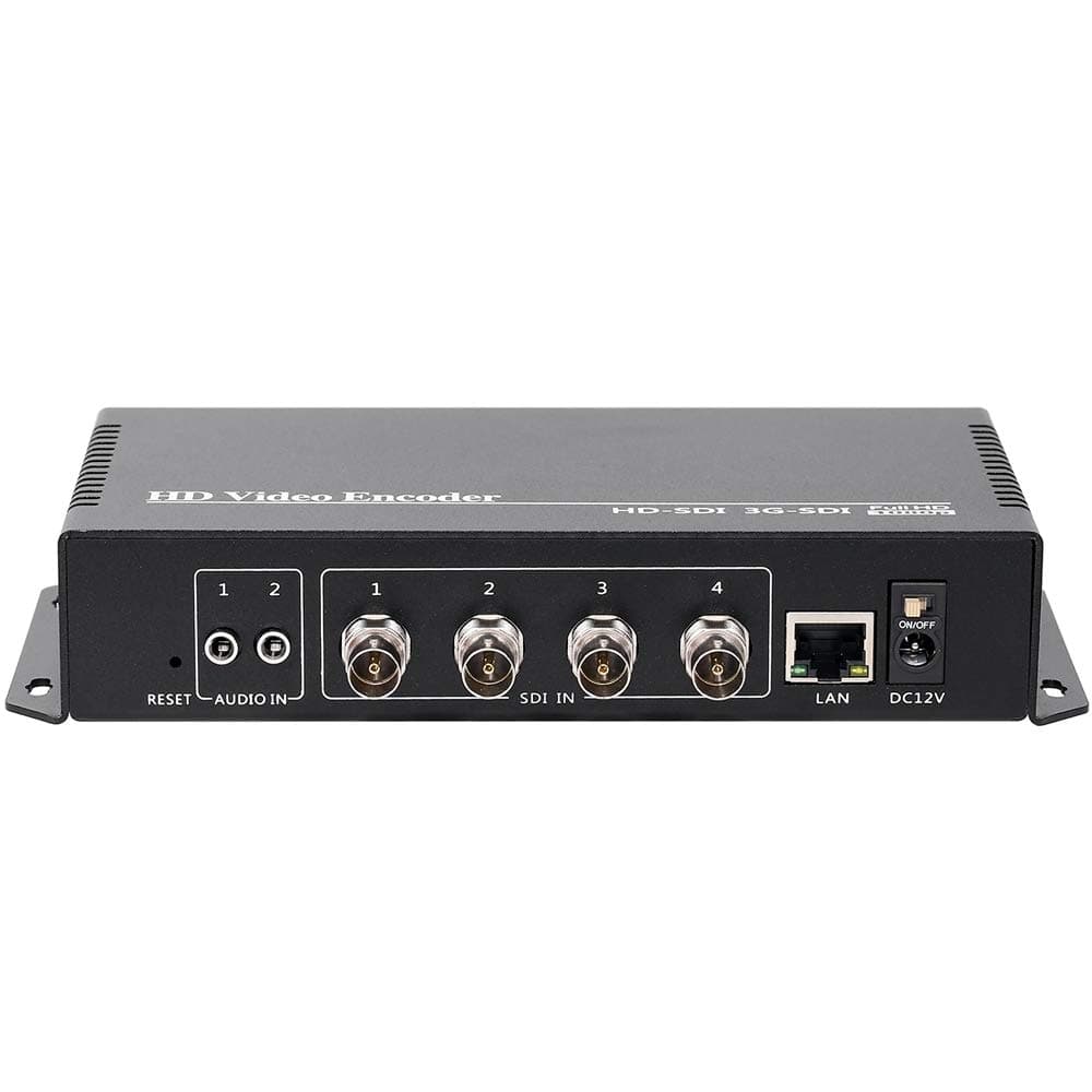 URayCoder 4 Channels HEVC H.265 H.264 SD HD 3G SDI to IP Encoder SD-SDI HD-SDI Video Streaming Encoder Transmitter with RTSP UDP HLS ONVIF RTMP RTMPS SRT etc