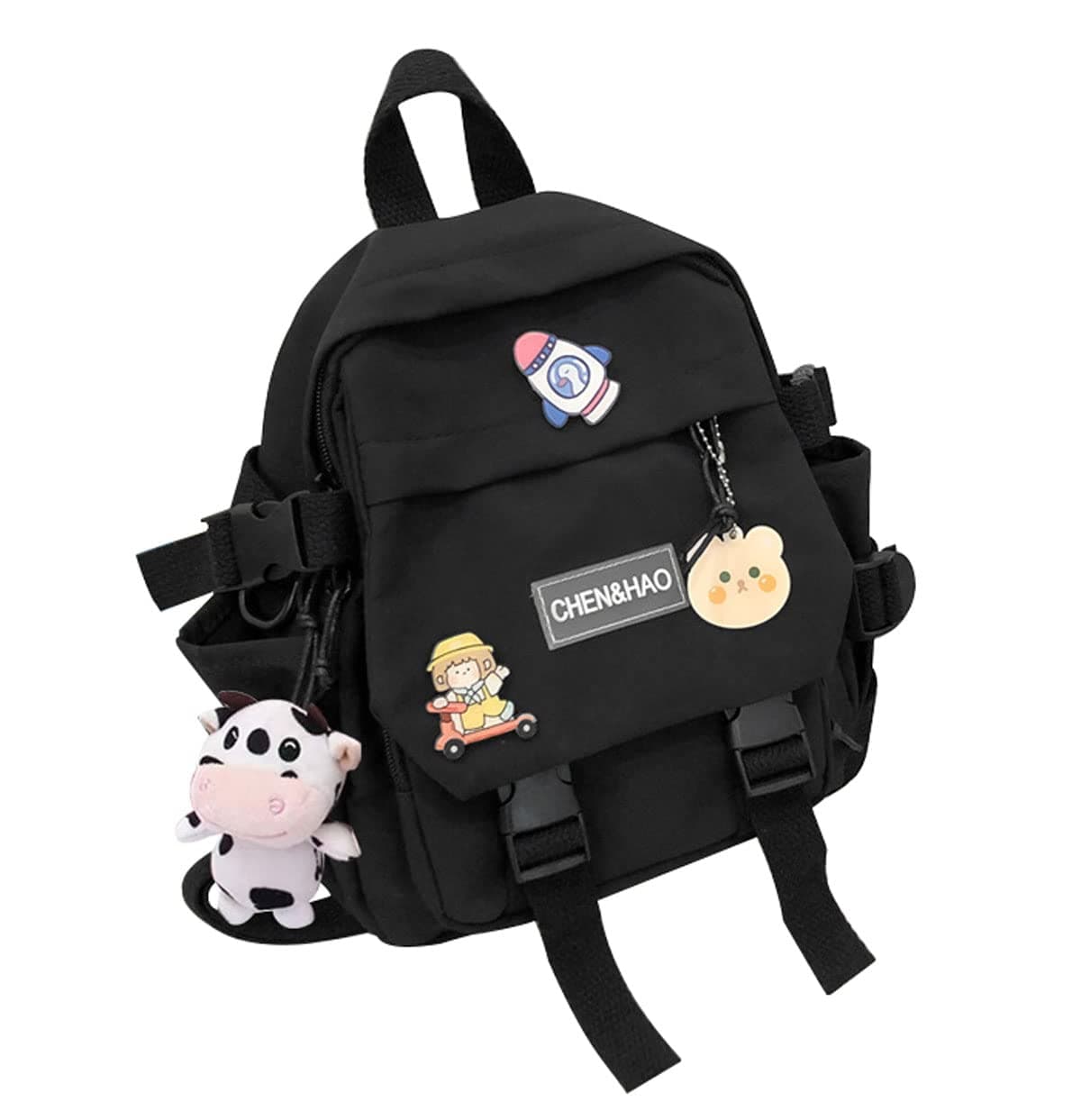Black kawaii mini backpack