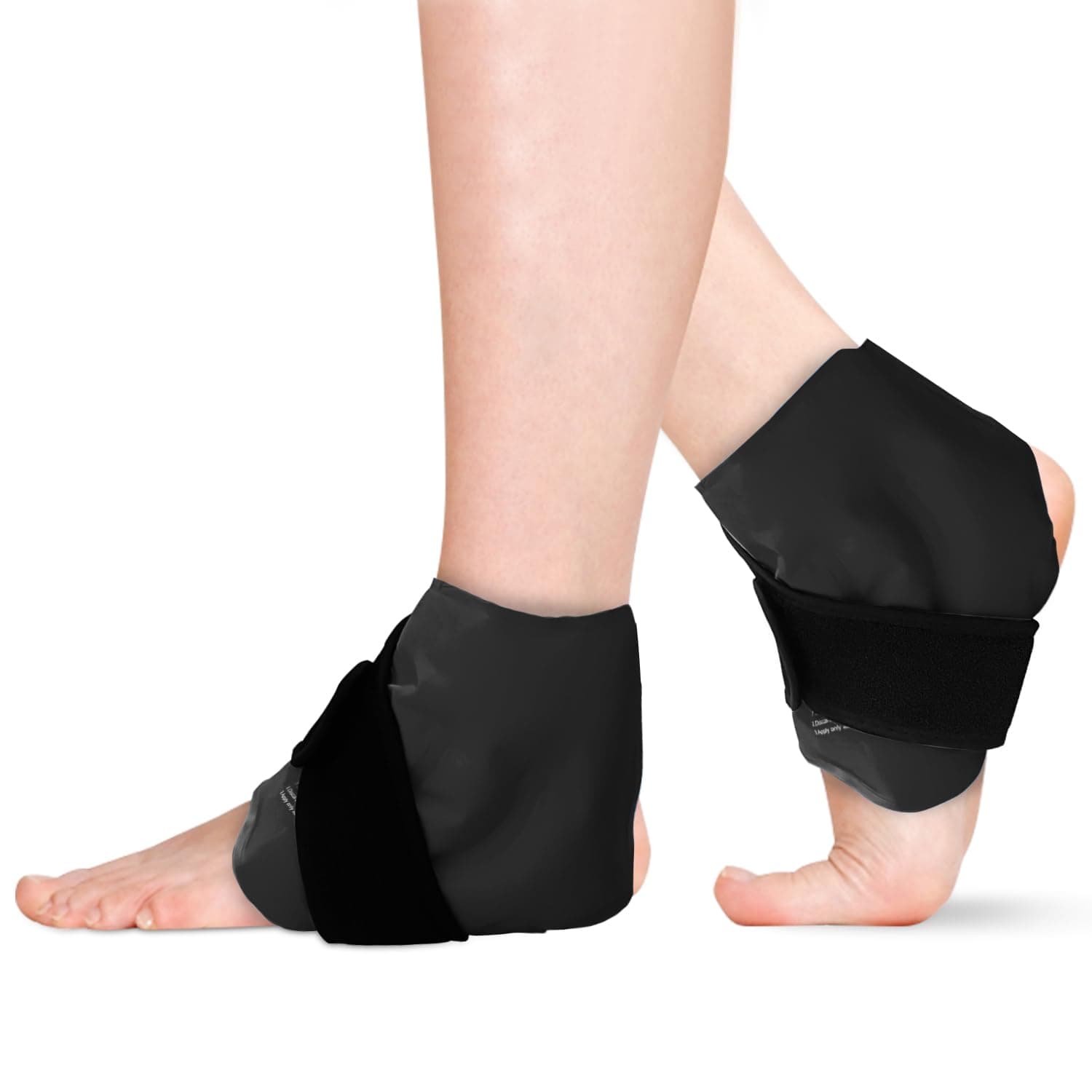 Ankle Ice Pack Wrap, Reusable Gel Ice Pack for Foot Ankle Heel, Cold Compress Therapy for Pain Relief, Injuries, Achilles Tendonitis, Plantar Fasciitis, Sprains, Swelling, 2 Pack