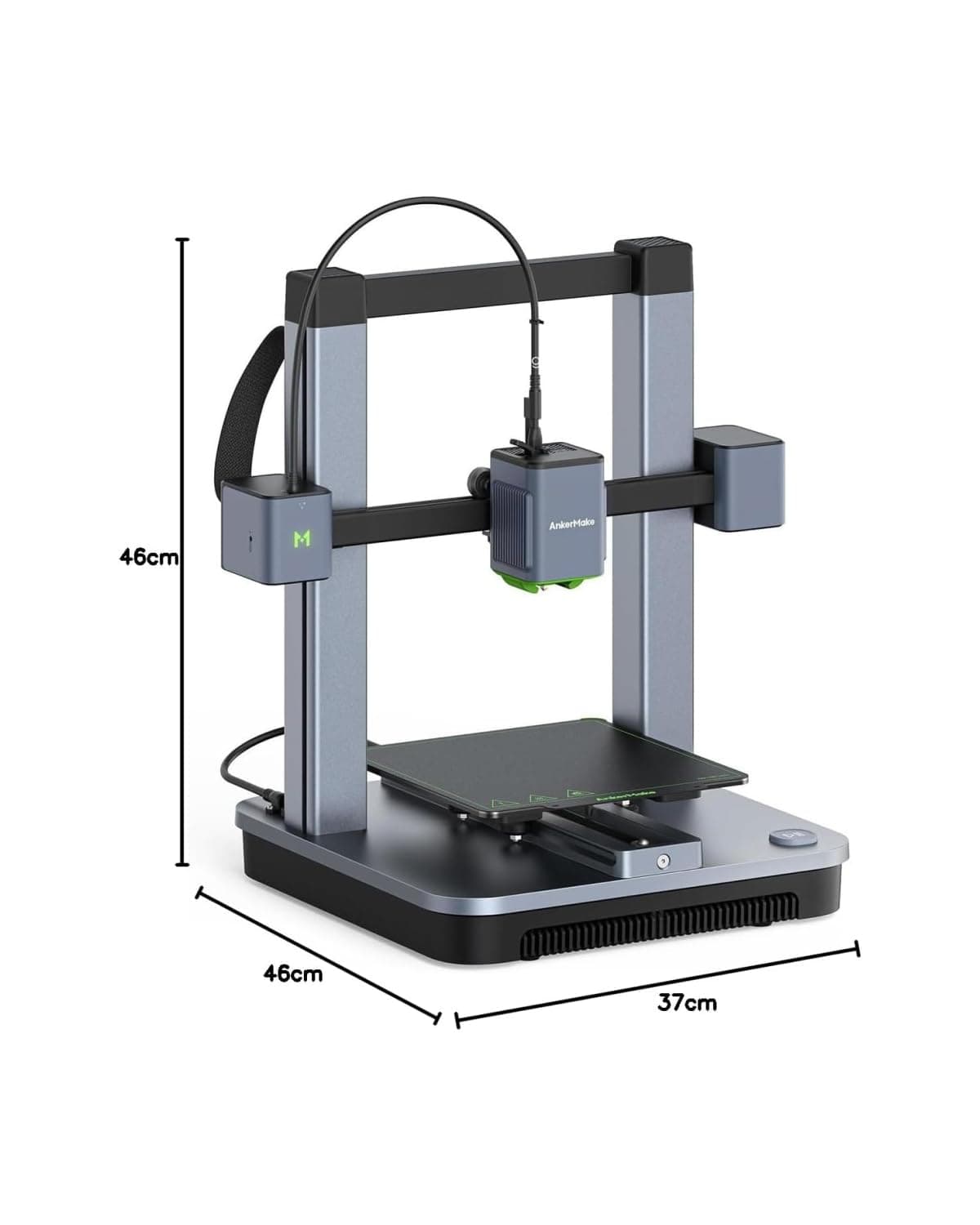 AnkerMake M5C 3D Printer, 500 mm/s High-Speed Printing, All-Metal Hotend, Supports 300℃ Printing, Control via Multi-Device, Intuitive, 7×7 Auto-Leveling, 220×220×250 mm Print Volume