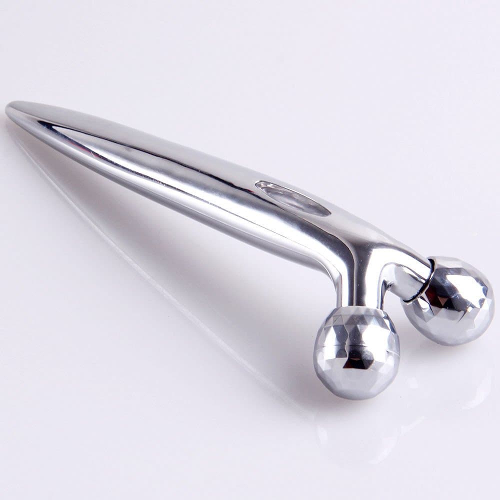 koreatrends 3D, Mini Roller Massager, Body Face 3D MINI SILVER ROLLER