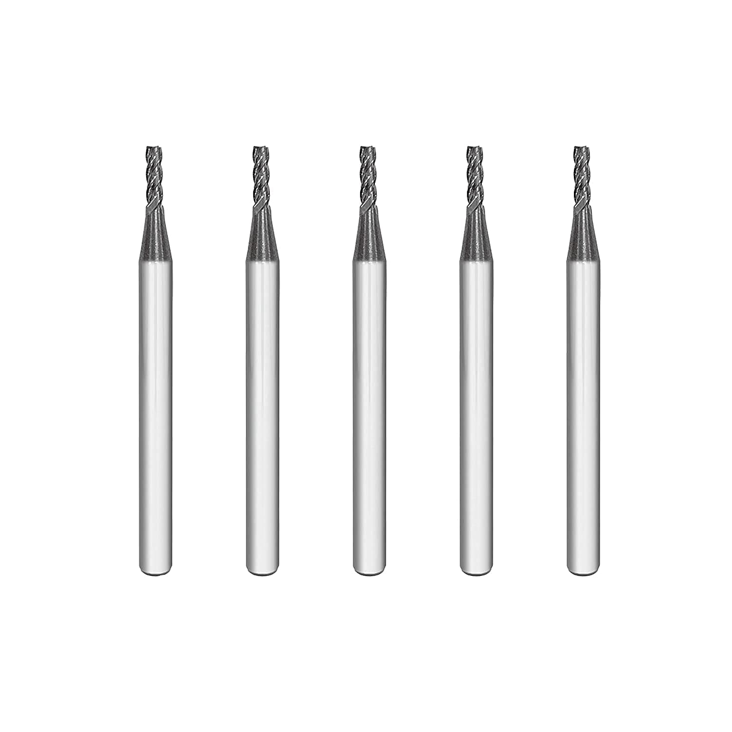 SPEED TIGER Micrograin Carbide Square End Mill - 4 Flute - ISE1/16 4T (5 Pieces, 1/16") - for Milling Alloy Steels, Hardened Steel, Metal & More – Mill Bits Sets for DIYers & Professionals