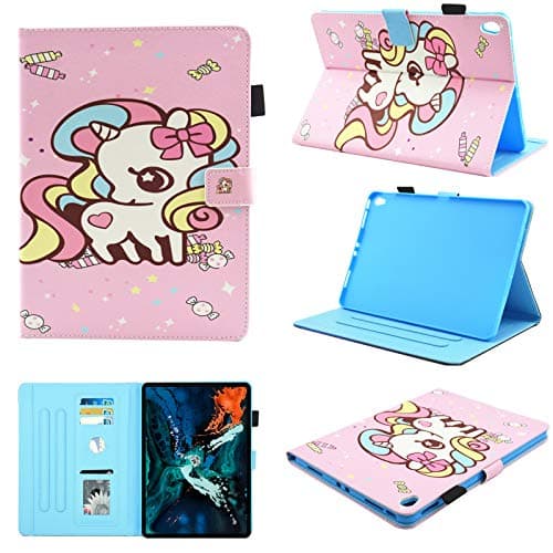 iPad Pro 11 Case 2018, MonsDirect Smart Folio Leather Wallet Case Multi-Angle Viewing Stand Cover iPad Pro 11 inch (2018 Release) Auto Wake/Sleep Case - Candy Pony