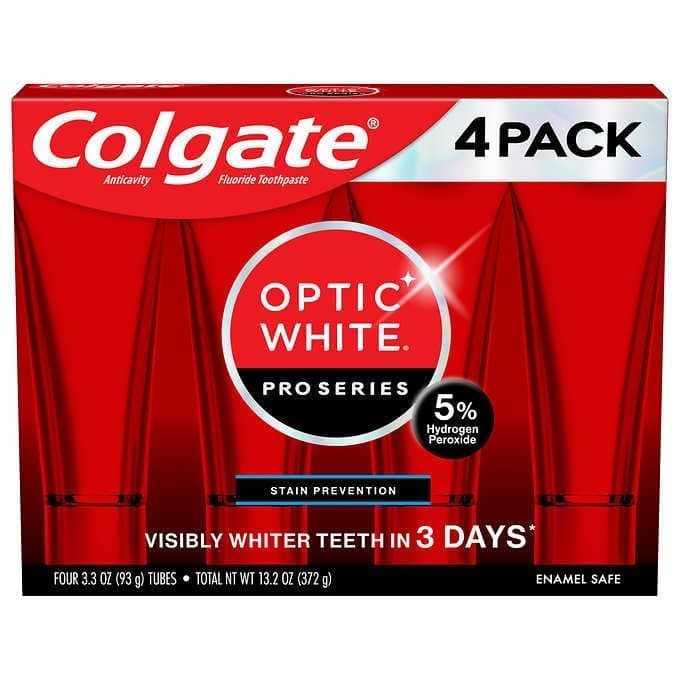 Colgate Optic White Pro Series, 5% Hydrogen Peroxide, 4 Pack