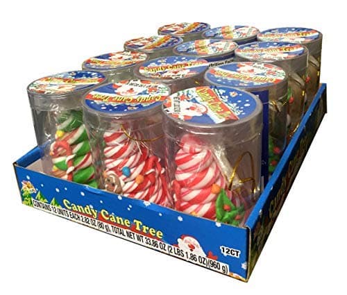 Edible Candy Cane Ornaments, 3 Inches (12 Pack)