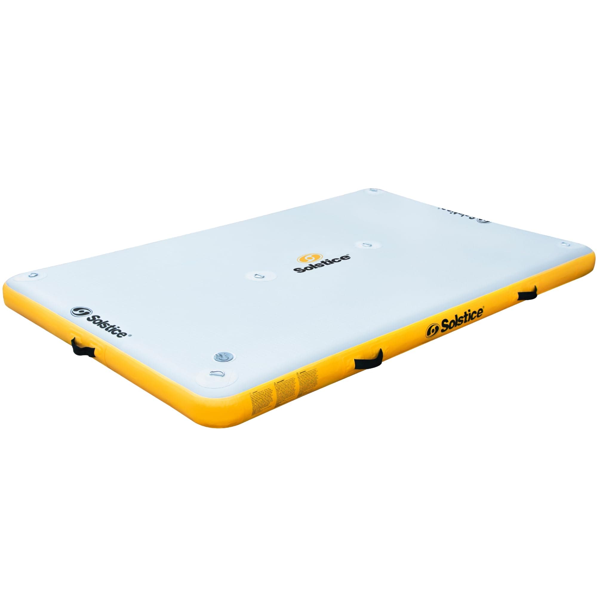 SOLSTICE 6-Person Classic Inflatable Dock, Floating Water Raft Platform, 8ft x 5ft - Outdoor Fun for Lake, River, Swimming Pool & Beach, Includes Carry Bag & Repair Kit