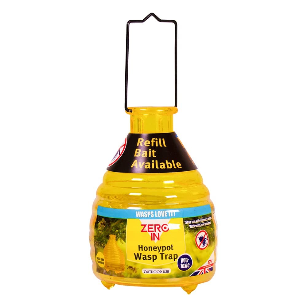 Zero In Ready-Baited Honeypot Wasp Trap Lightweight, Strong ABS Plastic, Effective Wasp Attractant Included