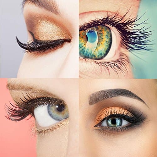 Potou Magnetic False Eyelashes, 1 Pair 4 Pieces Ultra-thin 0.2mm Magnetic Eye Lashes 3D Reusable Magnet Eyelashes Extension