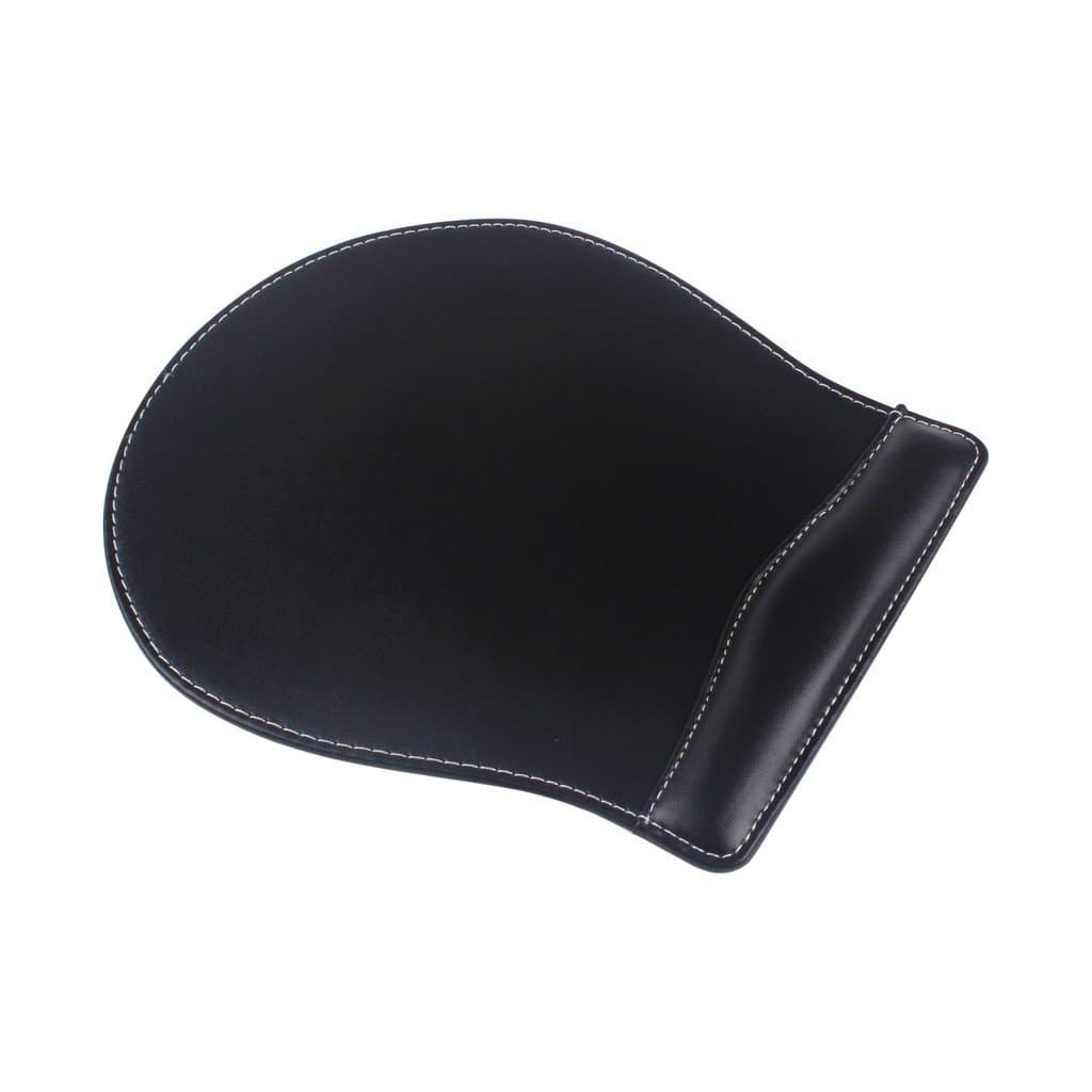 Wrist Rest Mouse Pad, Superway Leather Wrist Support Comfortable Mouse Mat, Black