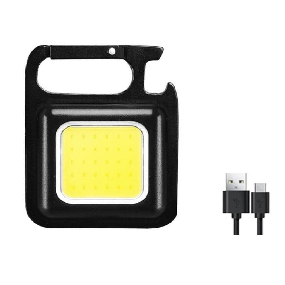 Naivete Small LED Flashlight COB Rechargeable Keychain Mini Flashlight 3 Light Modes Portable Pocket Light with Magnet Base for Fishing Walking Camping (COB Small Flashlight)800 Lumen