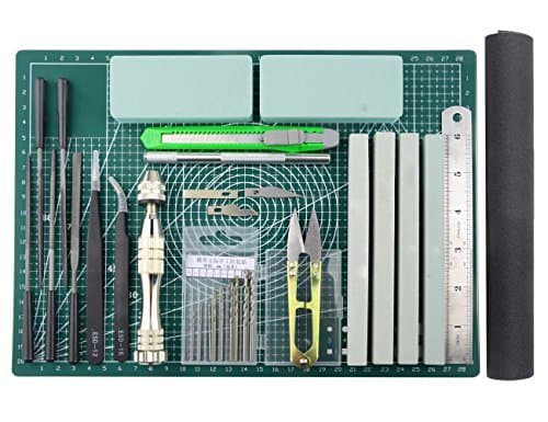 Professional 25 PCS Model Tools Kit Modeler Basic Tools Craft Set Hobby Building Tools Kit for Gundam Car Model Building Repairing and Fixing (E)