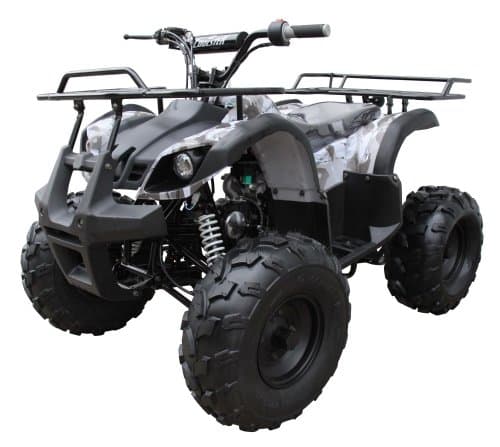 TAO TAO model TFORCE 110cc Fully Automatic Mid / Youth Size ATV with REVERSE and Large UPGRADED Tires, 4-stroke Air-cooled Engine and LED Headlights.