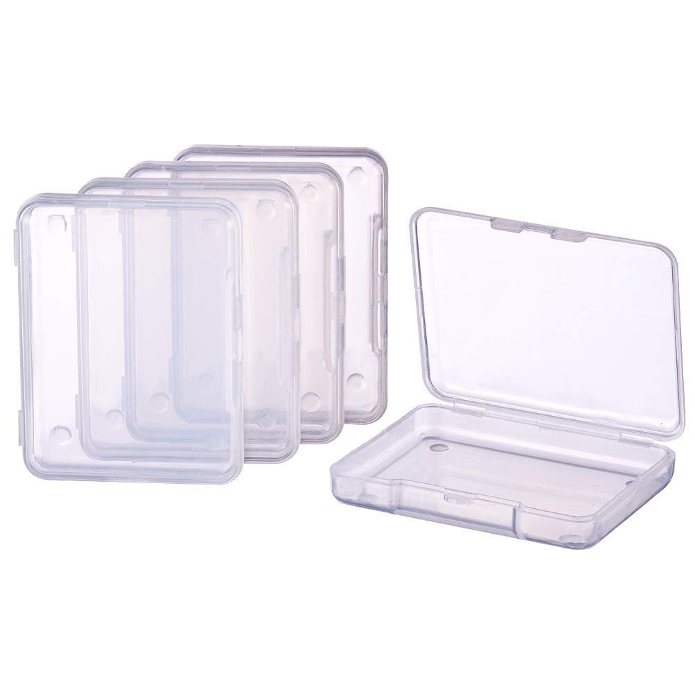 BENECREAT 18 Pack Clear Plastic Bead Storage Containers Box Drawer Organizers With Lid For Items,Earplugs,Pills,Tiny Bead,Jewelry Findings - 2.63X2X0.47 Inches Rectangle Rectangle - 2.63x2x0.47 Inches