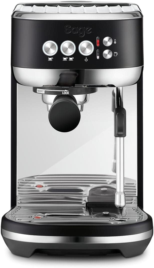 The Bambino Plus - Compact Coffee Machine with Automatic Milk Frother, Black Truffle - UAE Version, 2 Year Manufacturer Warranty
