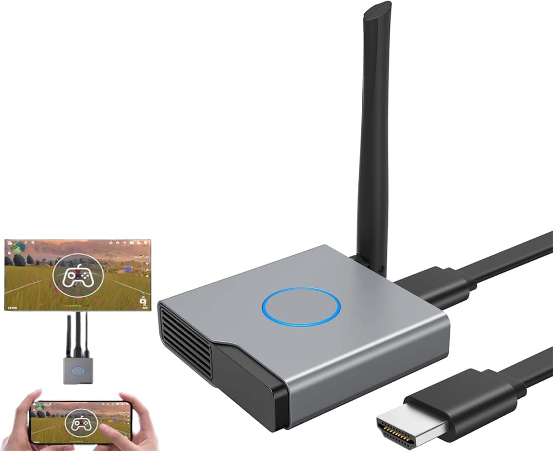 4K Wireless HDMI Display Dongle Adapter, Screen Mirroring, Streaming Media Video/Audio/File Extender From Laptop, PC, Smartphone to HDTV Projector Monitor