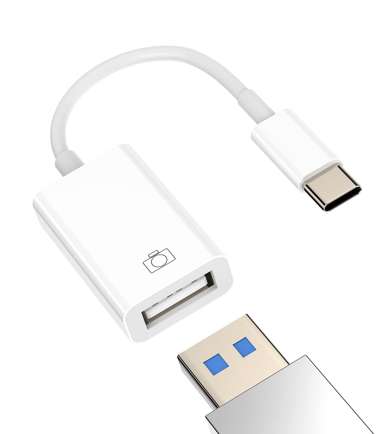 USB-C to USB A Adapter 3.0 OTG Converter Accessories Type Thunderbolt Mouse Port Hub Cable Adaptador Compatible for Samsung for MacBook Pro for IPhone15 Pro Max Plus for ipad 10、Air4/5、Mini6