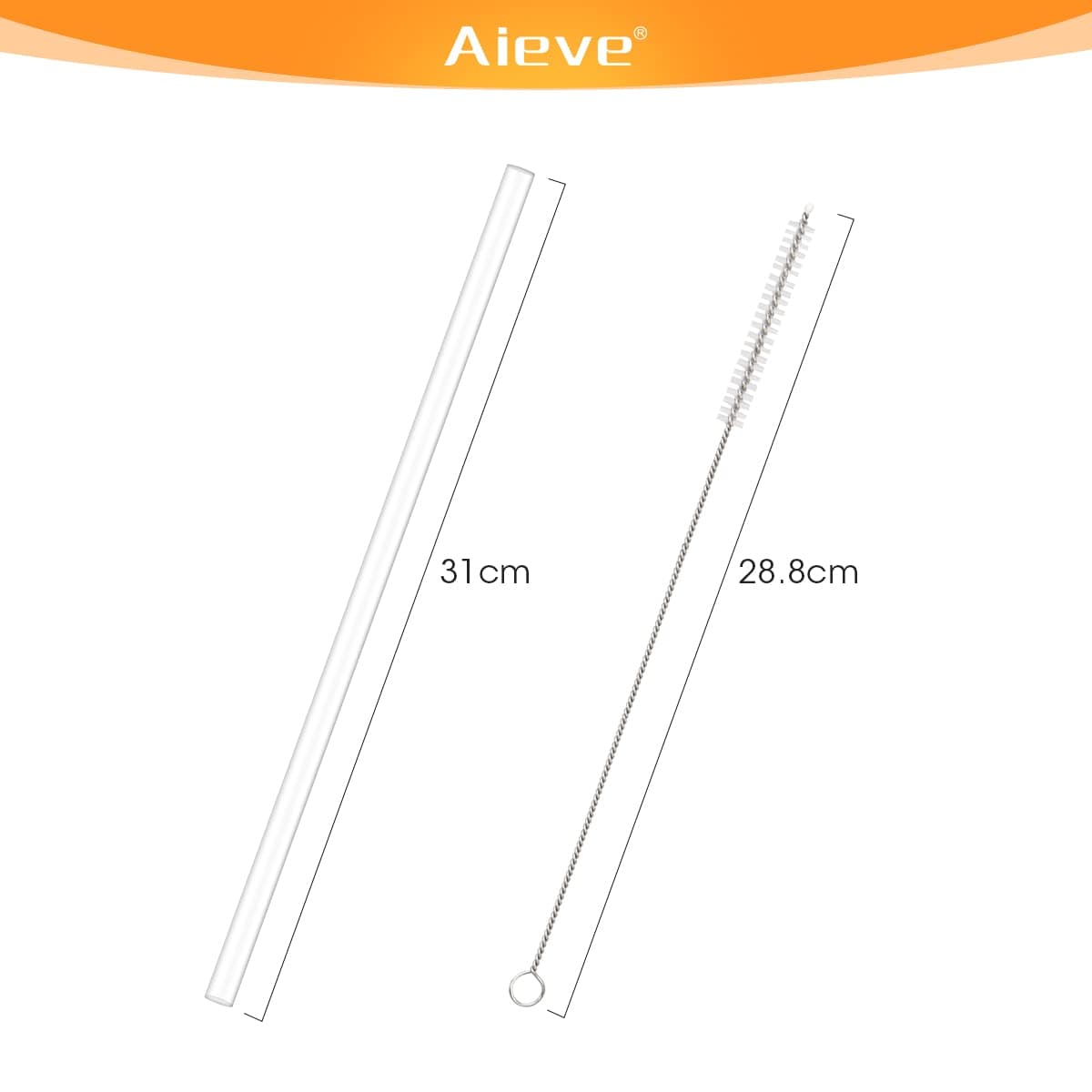 Aieve 6 Pack Stanley Cup Straw, Reusable Plastic Straws for Stanley 40oz Adventure Tumbler, 31cm Replacement Stanley Straw with Cleaning Brush Compatible with Stanley Cup Accessories