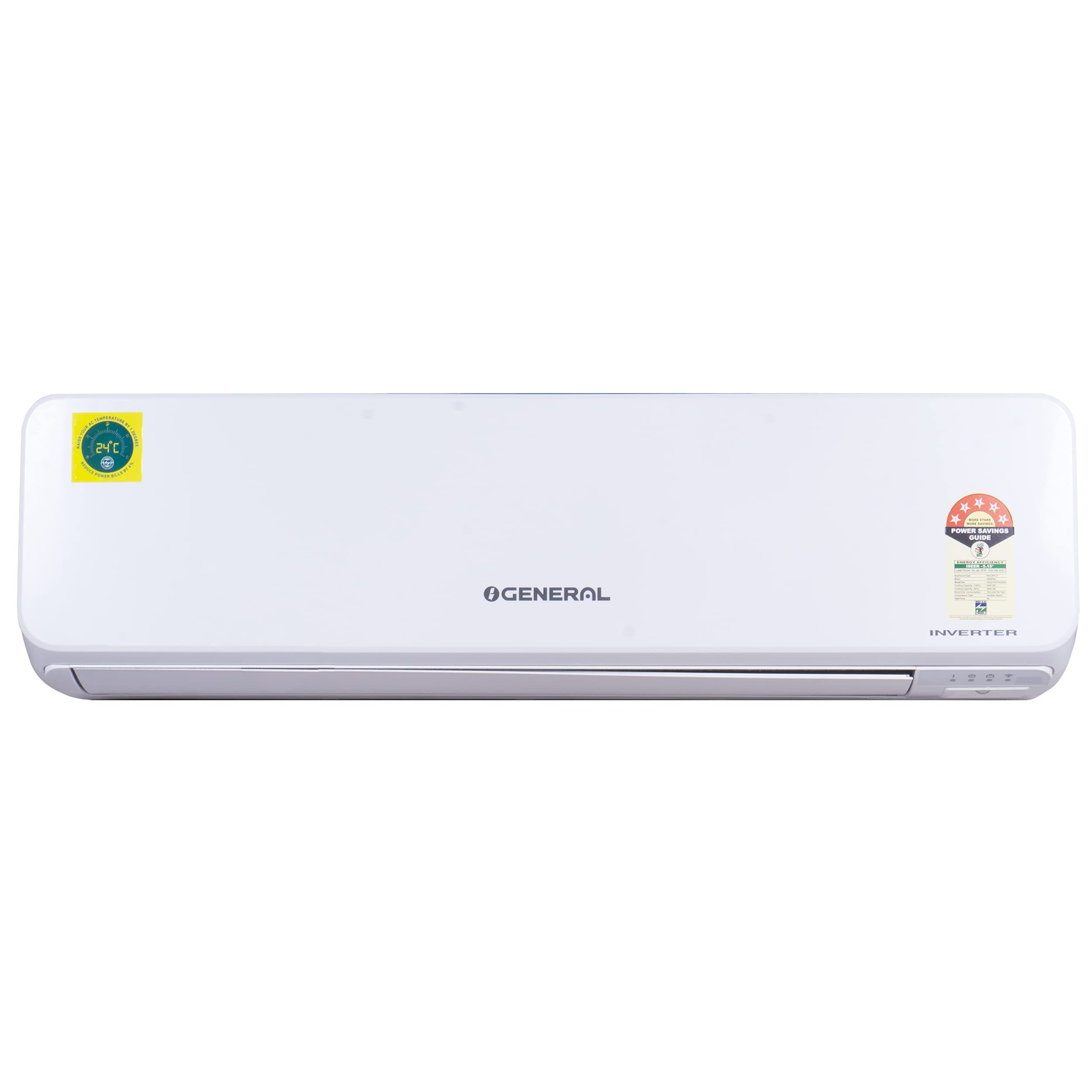 O-General 1.5 Ton 5 Star EFFICIENT & TROPICAL INVERTER Split Air Conditioner - White (ASGG18CGTB-B, Copper Condenser)