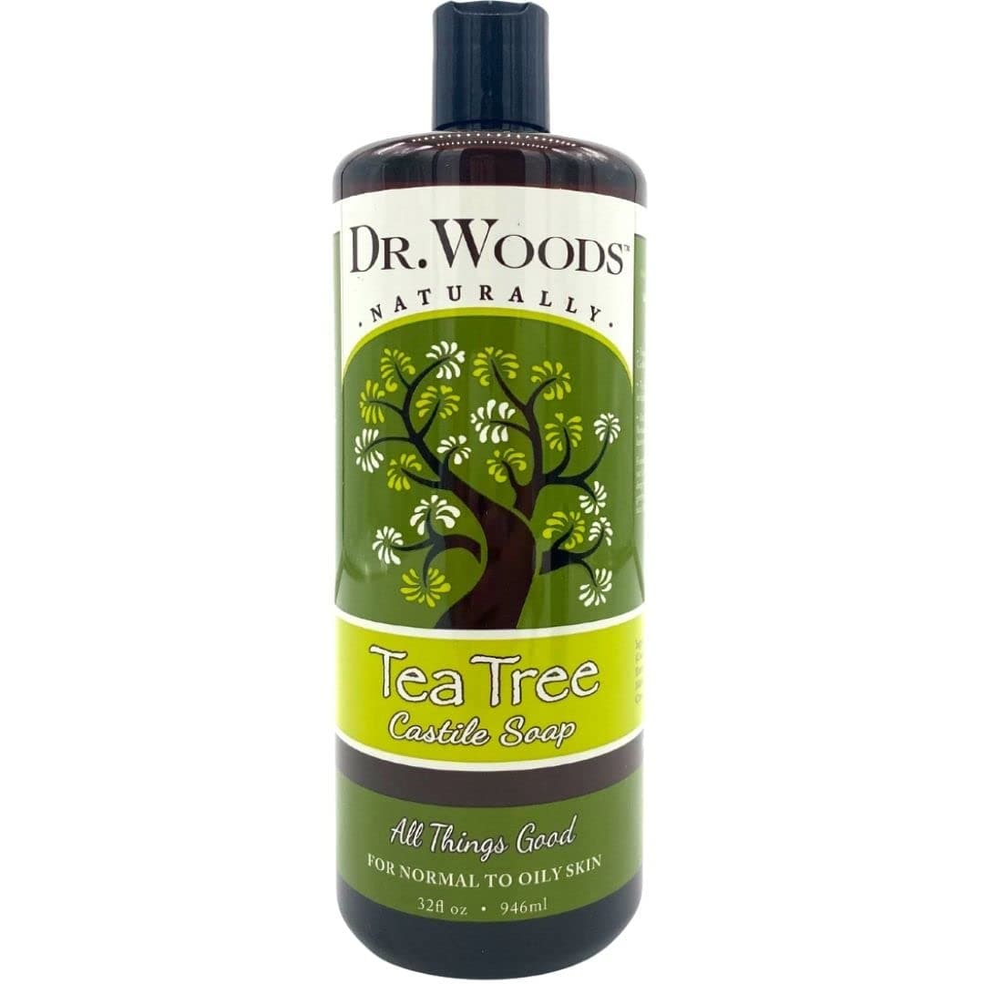 Pure Tea Tree Liquid Castile Soap - Castile Soap with Organic Shea Butter for Body, Hands, and Face, for Men and Women - 32 Fl Oz
