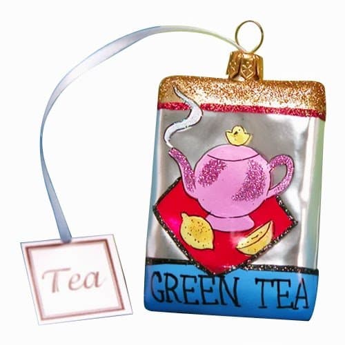 Green Tea Bag Christmas Ornament