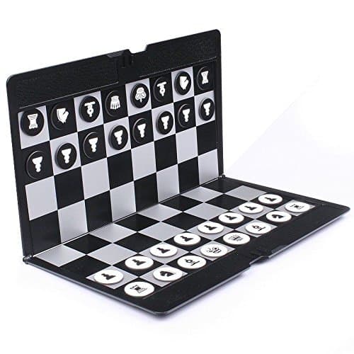 Foldable Mini Magnetic Chess Set Portable Wallet Pocket Chess Board Games