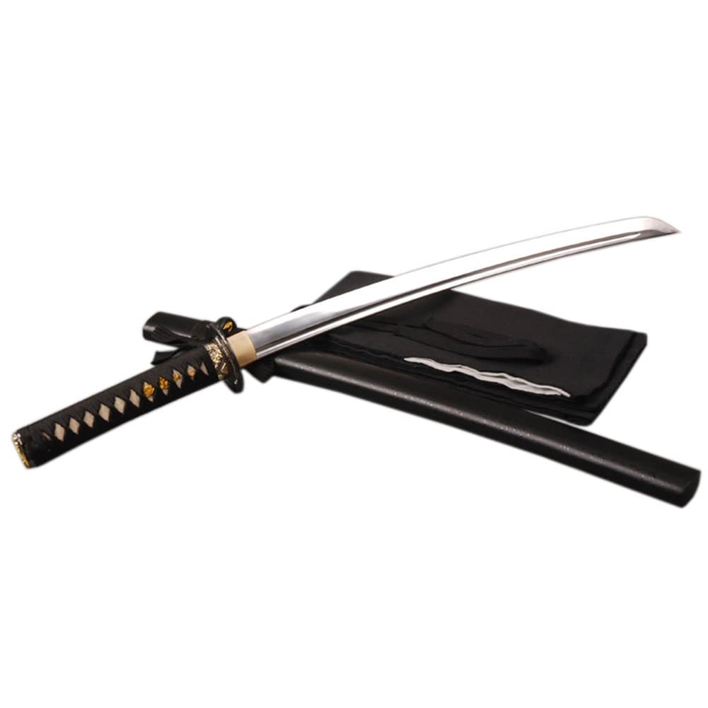 Real Sharp Japanese Samurai Wakizashi Carbon Steel Medium Sword
