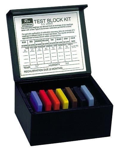 TB-1-D Test Block for Durometers. Type D, Single Block, Color Black
