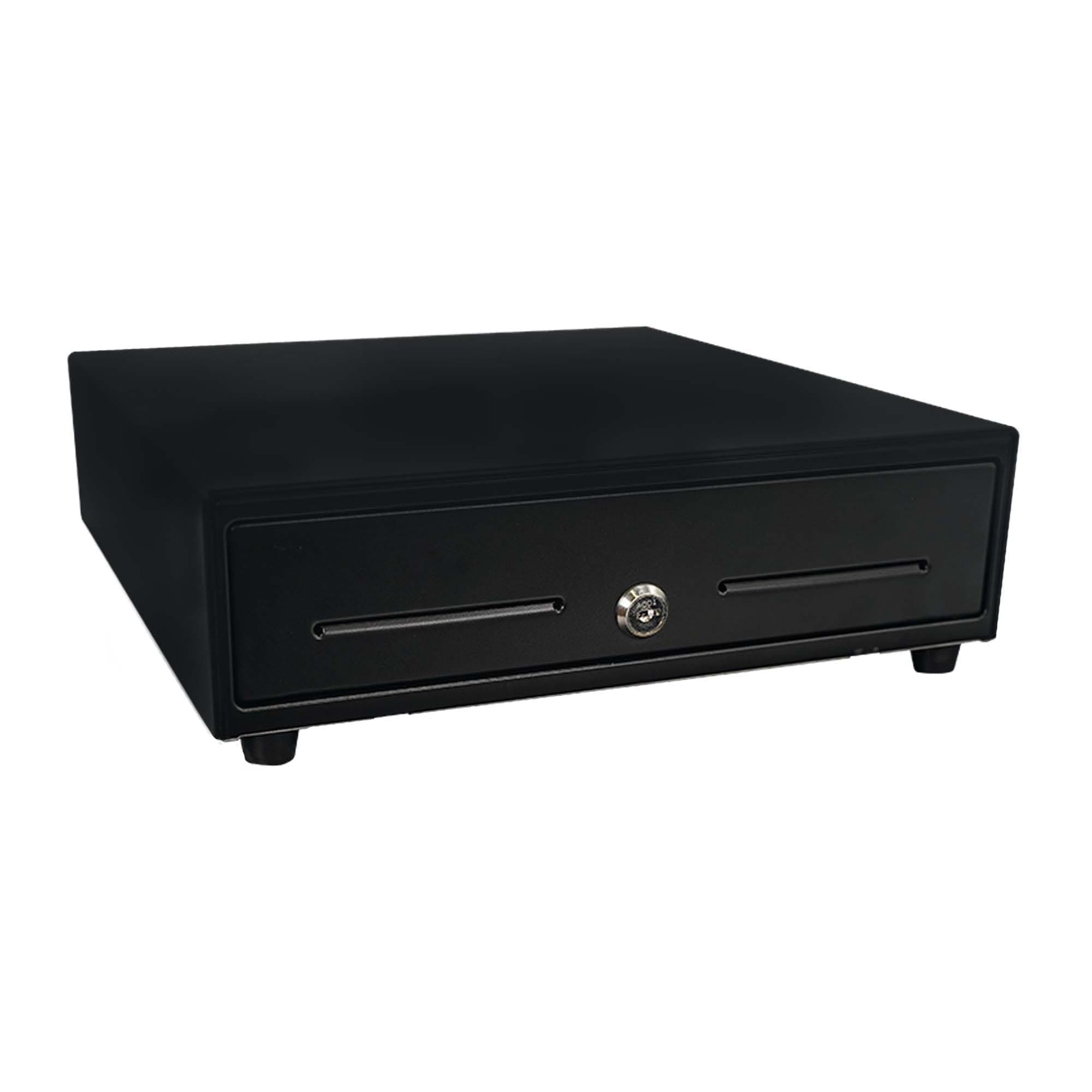 Micronics CD3-1313 4 Bill / 5 Coin Value Series Mini Cash Drawer with 2 Media Slots and Included Cable (13" x 13") - Black