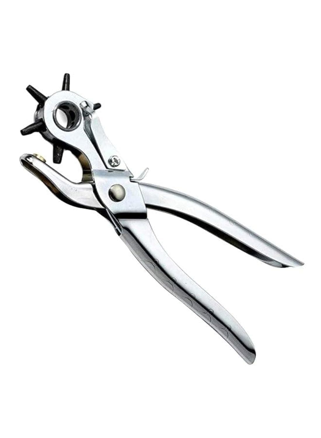 Belt Hole Punch Plier Silver/Black Multicolor