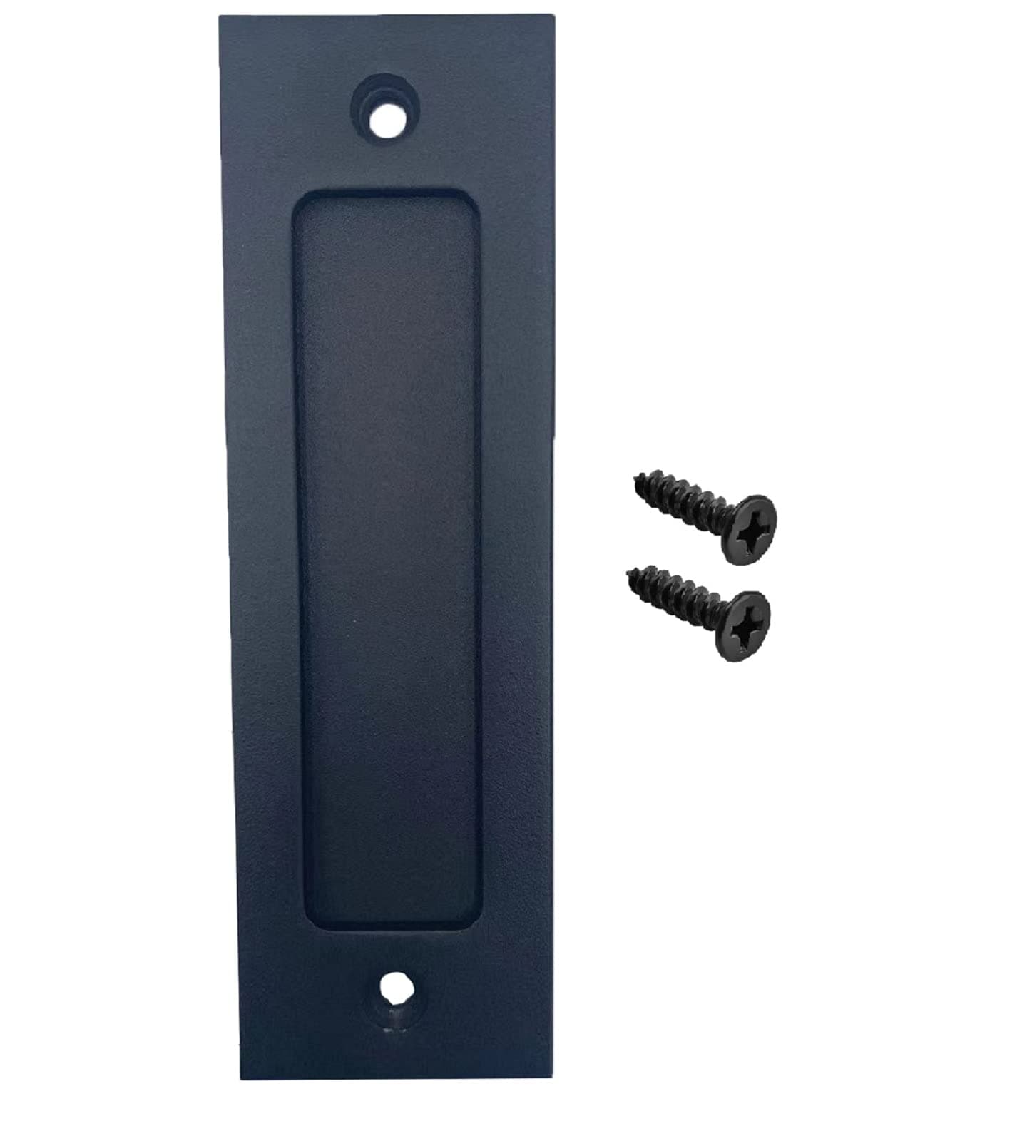 Fpz Running Black 7 inch Sliding Barn Door Finger Pull Set | Heavy Duty Modern Simple Invisible Handle| with Flat Bottom Easy to Install