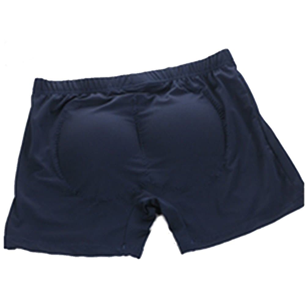 Allure PlusCoolon Men’s Padded Butt Enhancer Hip-up Boxer Panties Underwear Brief (XS(2~4), Navy)
