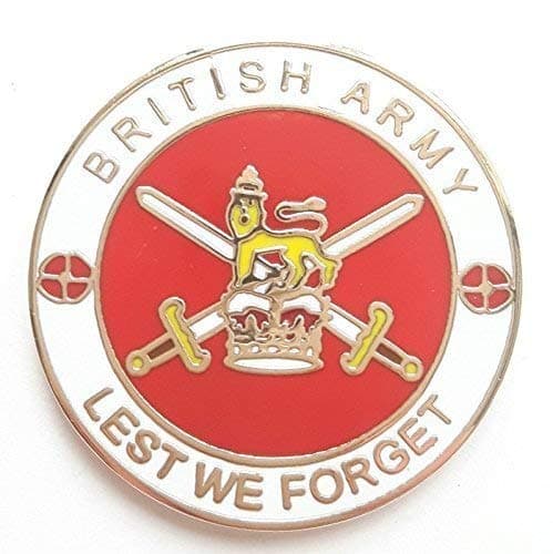 Emblems-Giftsemblems gifts British Army Crested Lest We Forget Enamel Lapel Pin Badge